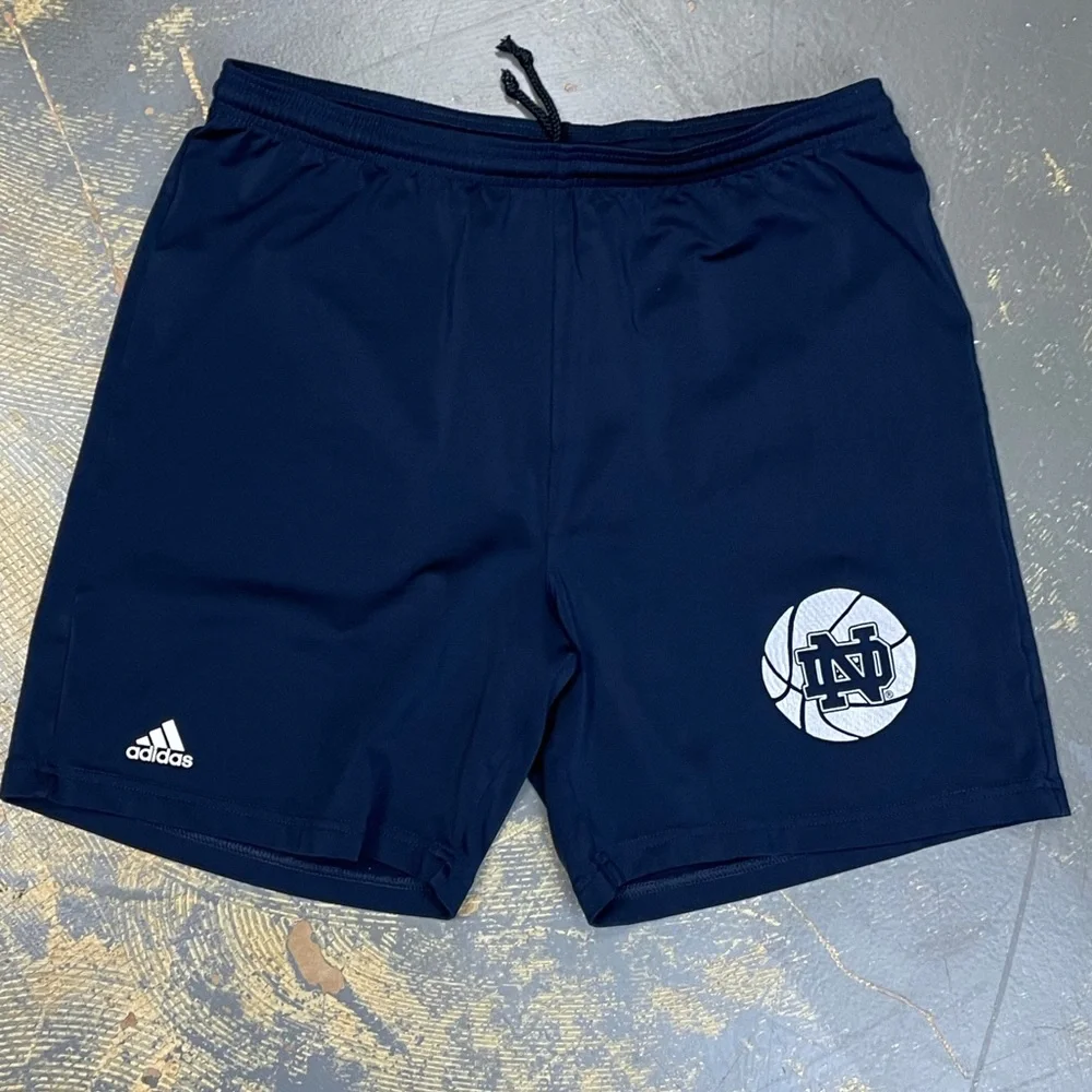Adidas Notre Dame Fighting Irish NCAA Navy Blue Shorts XXL - Picture 12 of 12